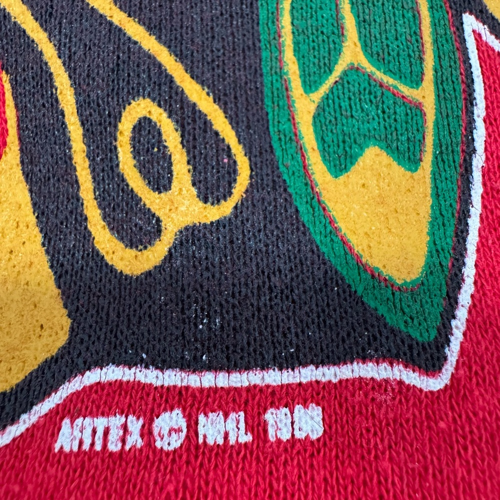 Vintage 1980s NHL Chicago Blackhawks Sweatshirt XL - Picture 4 of 10